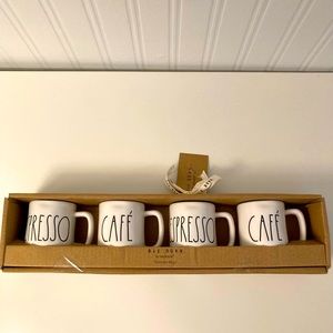 Rae Dunn Espresso Mugs -Set of 4